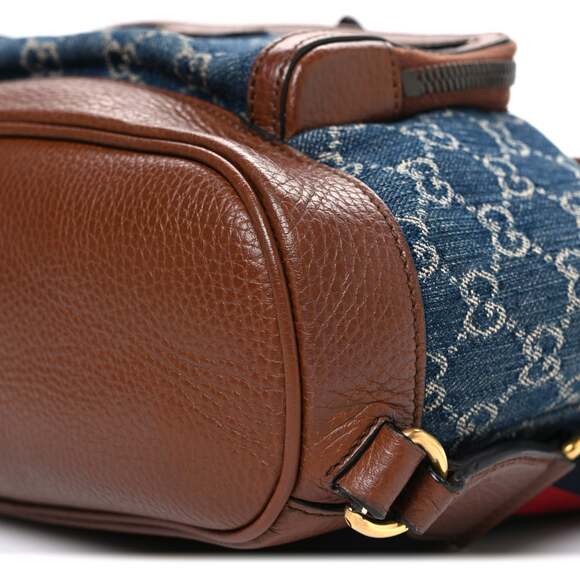 Gucci New Denim Gg Retro Interlocking G #240151G12B - Picture 9 of 9